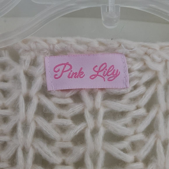 Pink Lily open knit cardigan - Picture 3 of 4